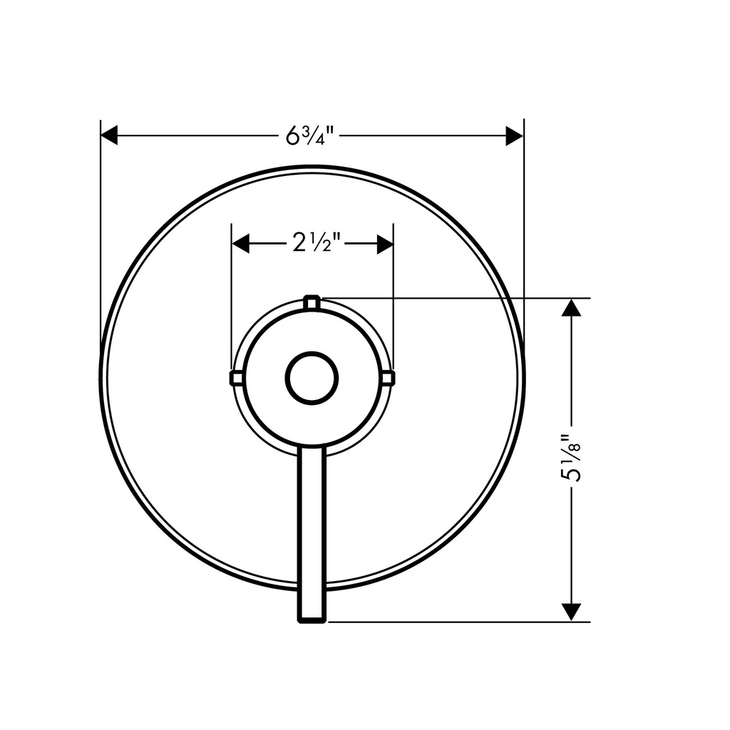 Hansgrohe 10407251 Pressure Balance Trim