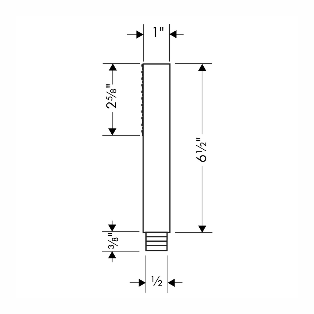 Hansgrohe 10531251 Baton Handshower 1-Jet 2.5 Gpm