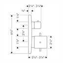 Hansgrohe 10700341 Thermostatic Trim With Volume Control