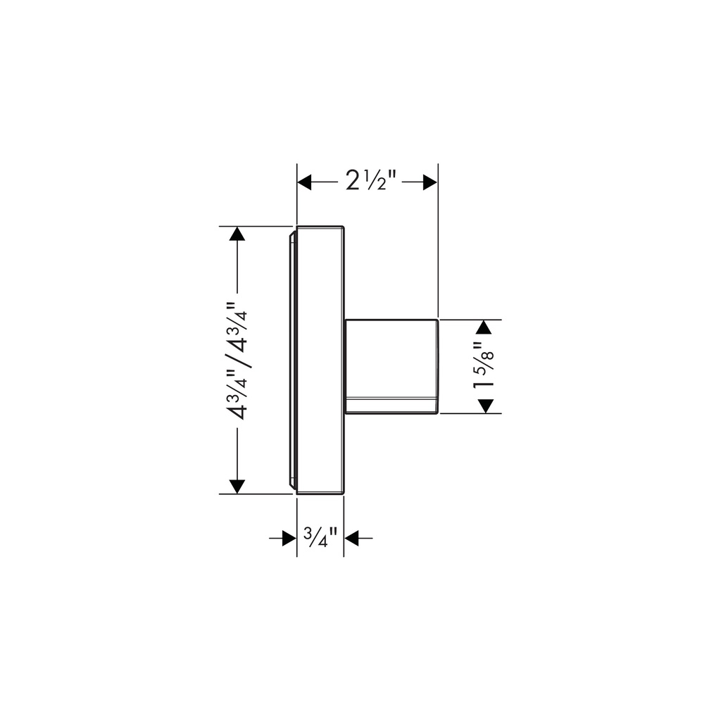 Hansgrohe 10972251 Volume Control Trim 5" X 5"