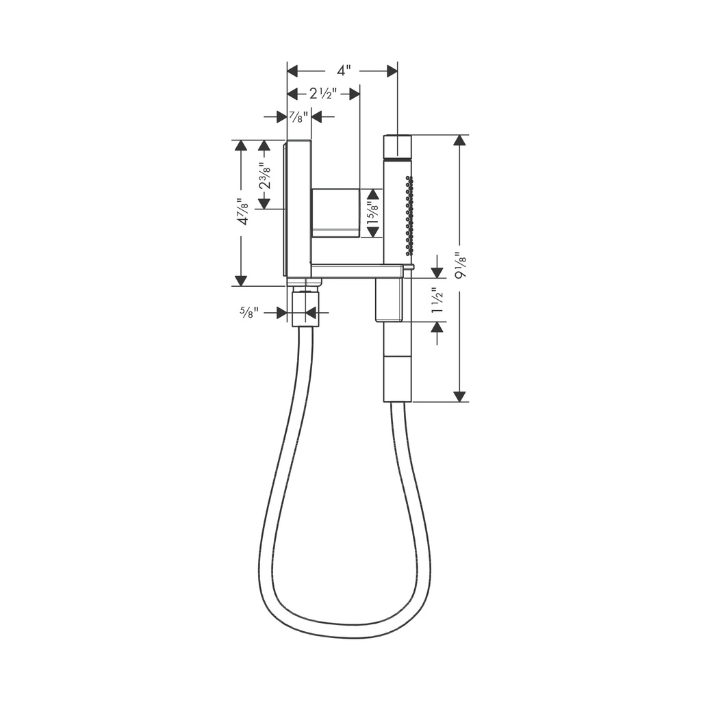 Hansgrohe 12651001 Handshower Module Trim 5" X 5" 1.75 Gpm