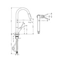 Hansgrohe 12806001 Higharc Kitchen Faucet 2-Spray Pull-Down 1.5 Gpm