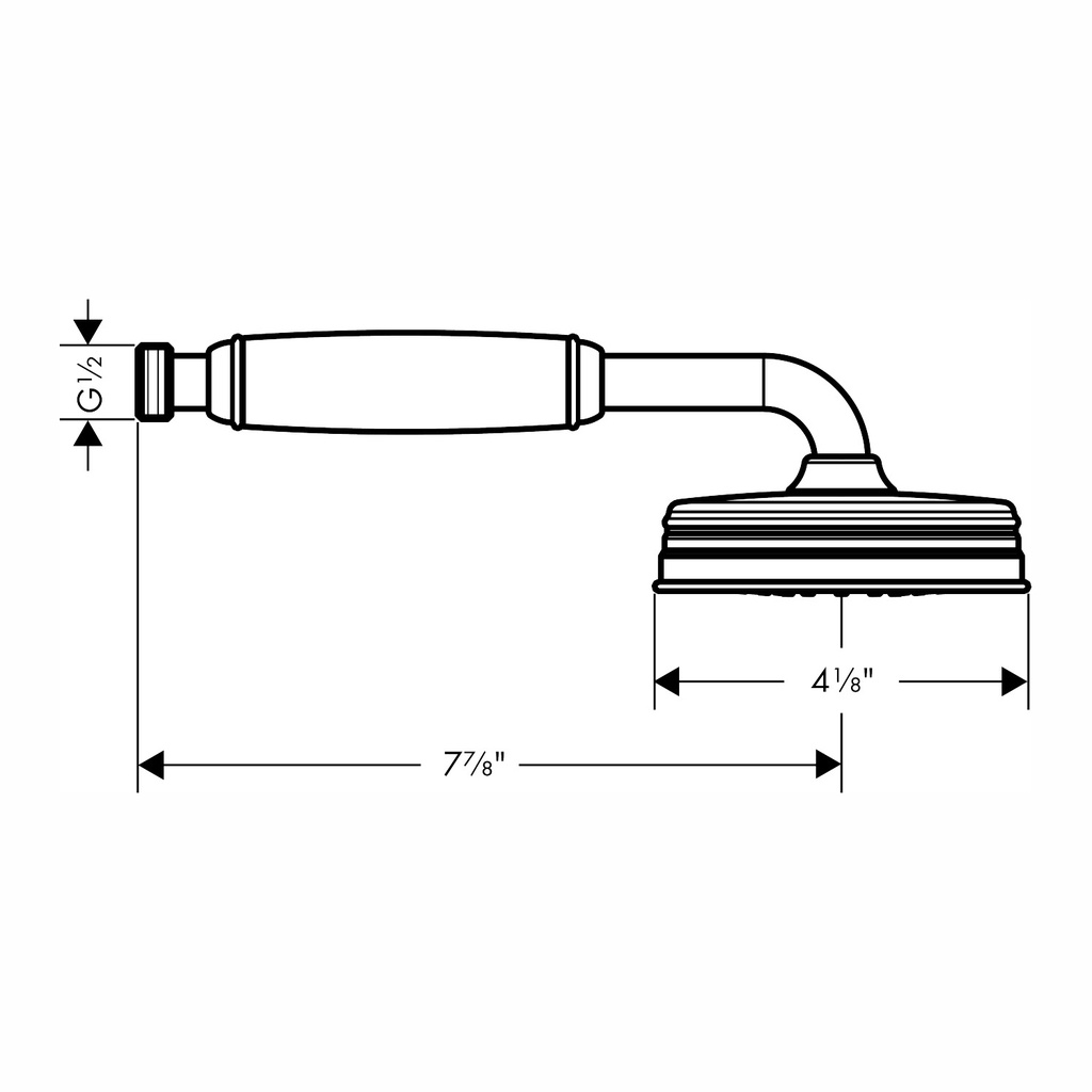 Hansgrohe 16320251 Handshower 100 1-Jet 2.5 Gpm