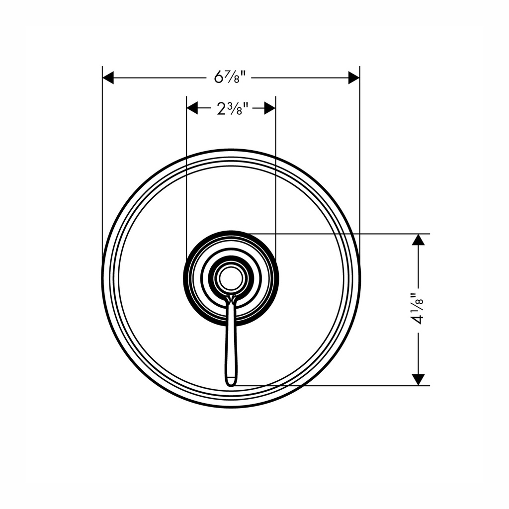 Hansgrohe 16508341 Pressure Balance Trim