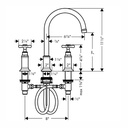 Hansgrohe 16513251 Widespread Faucet 180 With Cross Handles And Pop-Up Drain 1