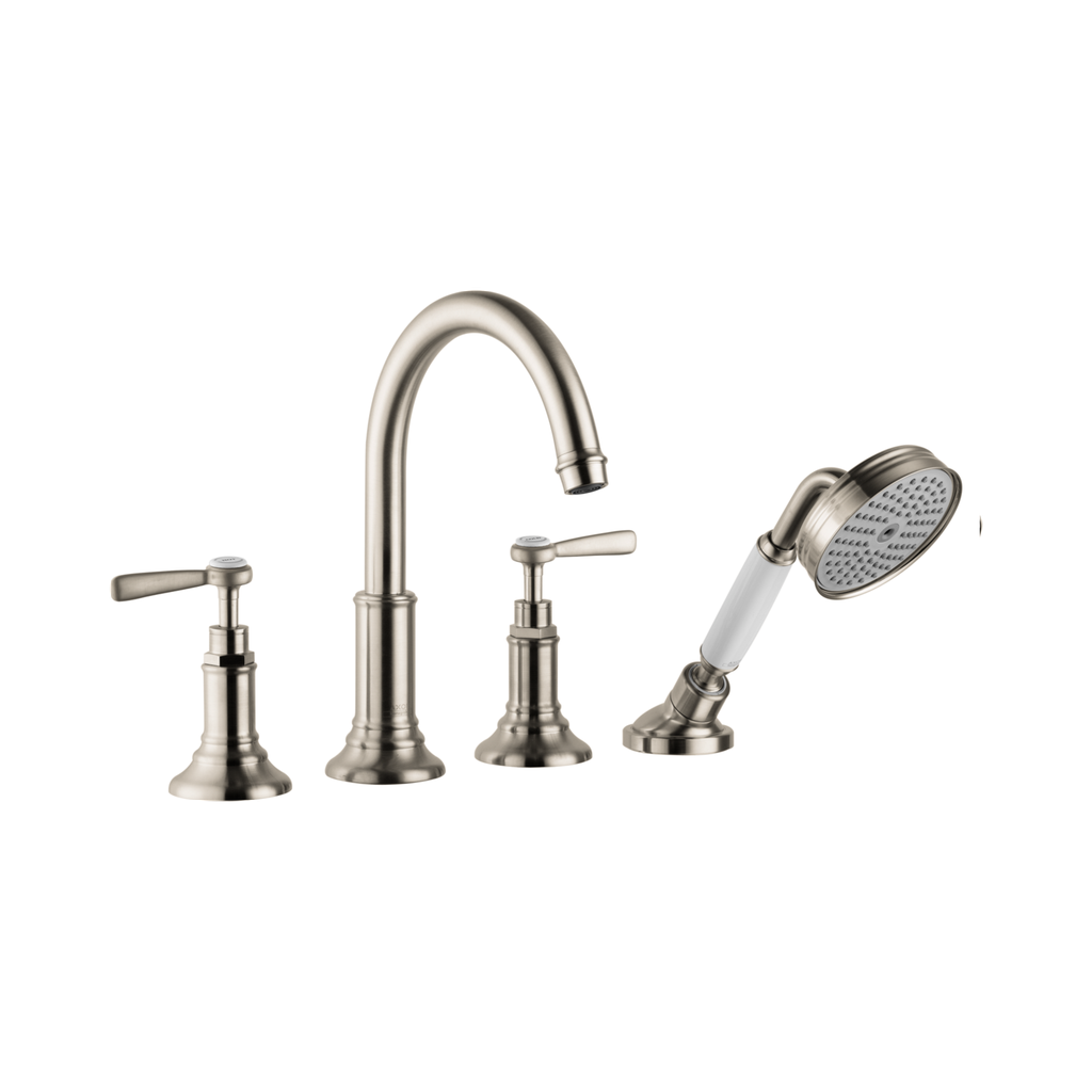 Hansgrohe 16555821 4-Hole Roman Tub Set Trim With Lever Handles And 1.8 Gpm Han