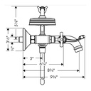 Hansgrohe 16561251 2-Handle Wall-Mounted Tub Filler With Cross Handles And 1.8