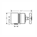 Hansgrohe 16882251 Wall Outlet With Check Valves And Volume Control Cross Hand