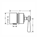 Hansgrohe 16883251 Wall Outlet With Check Valves And Volume Control Lever Hand