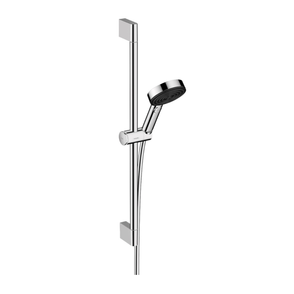 Hansgrohe 24161001 Pulsify Select S Wallbar Set 105 3-Jet 24&quot; 2.5 Gpm; includes handshower, slider, wallbar, handshower hose Chrome