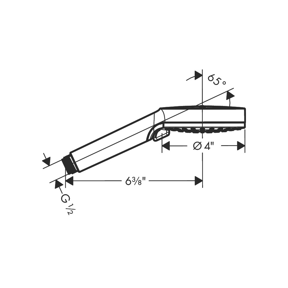 Hansgrohe 26090821 Handshower 100 Vario-Jet 1.5 Gpm