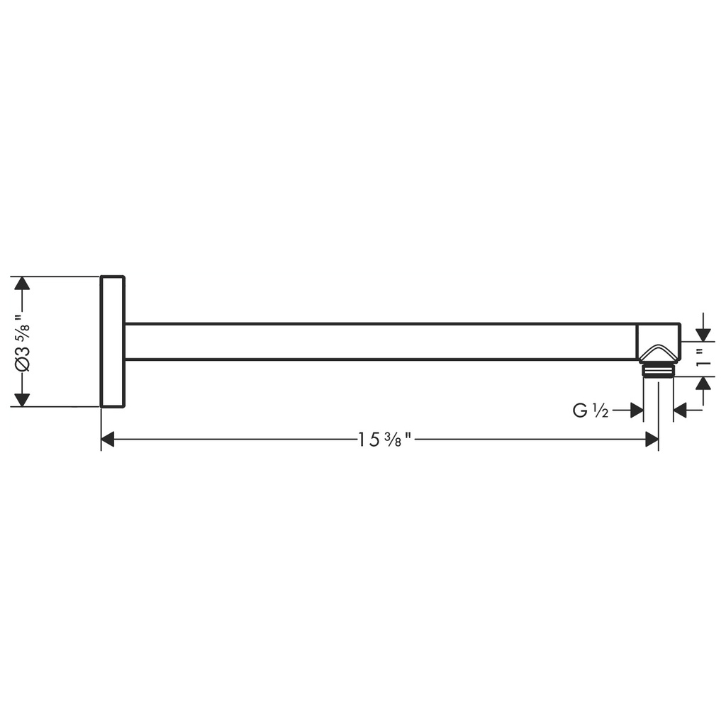 Hansgrohe 26431001 Showerarm 15&quot;