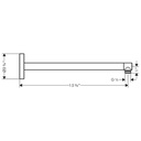 Hansgrohe 26431251 Showerarm 15&quot;