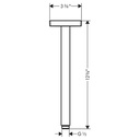 Hansgrohe 26438001 Extension Pipe For Ceiling Mount Square 12"