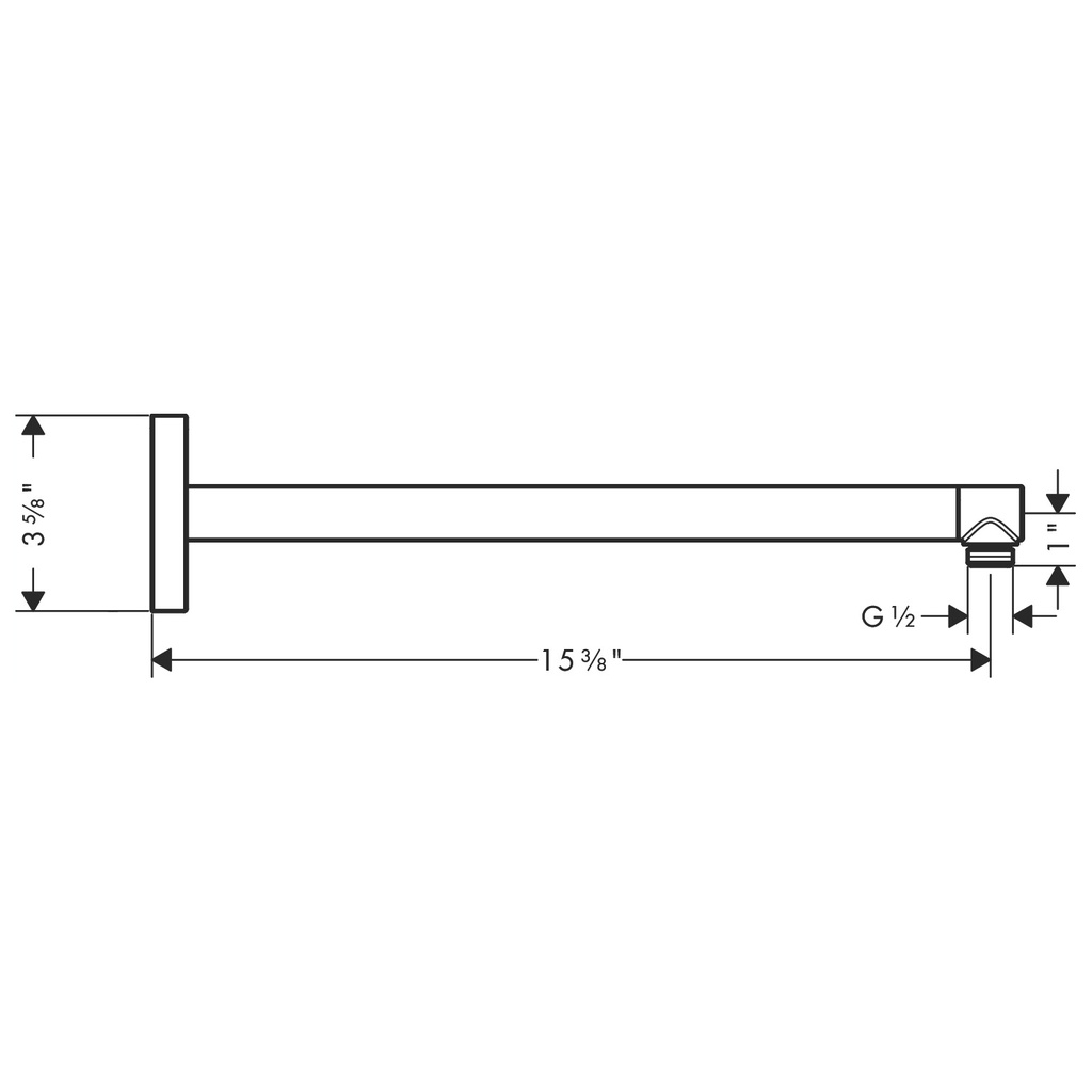 Hansgrohe 26967821 Showerarm Softcube 15"