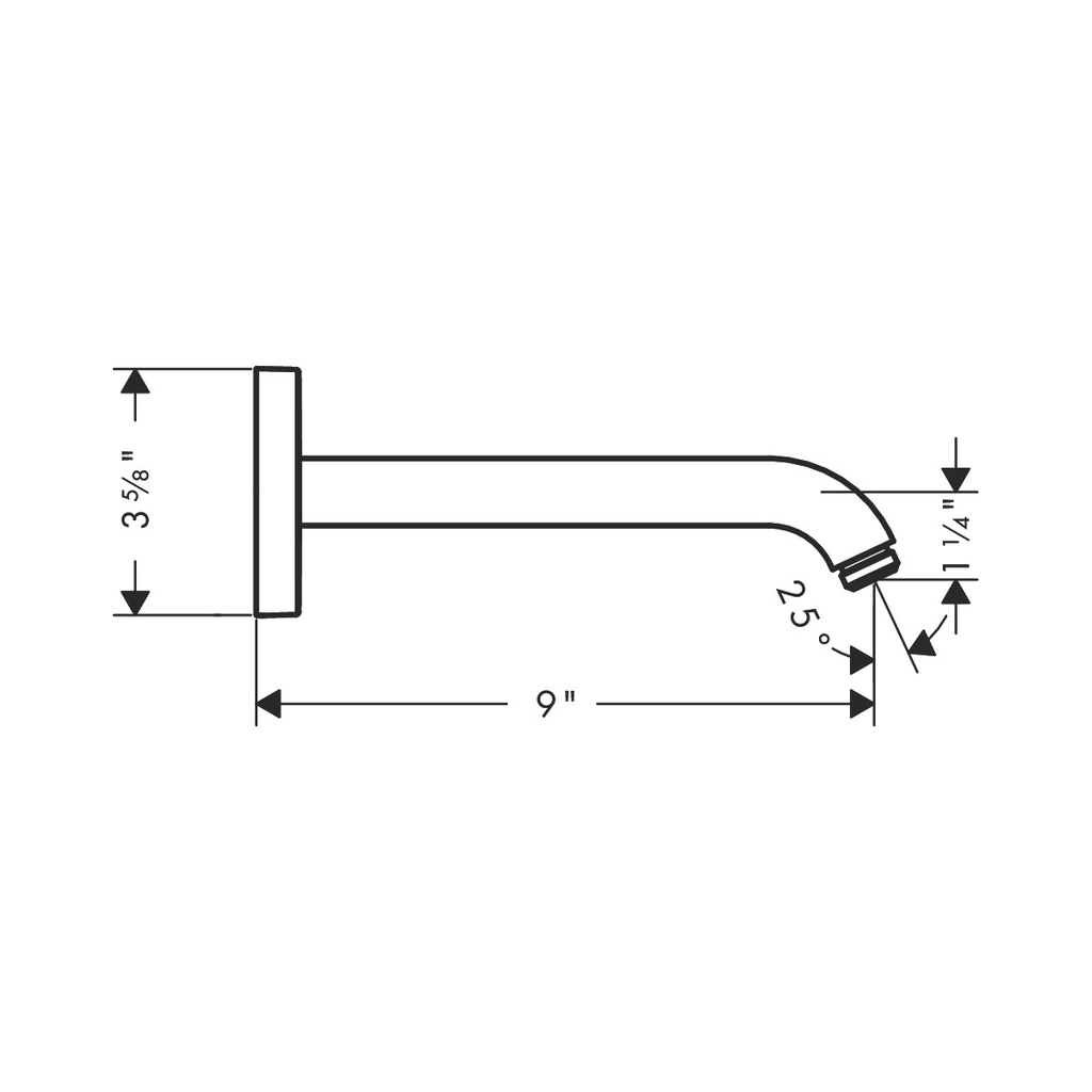 Hansgrohe 26968821 Showerarm Softcube 9"