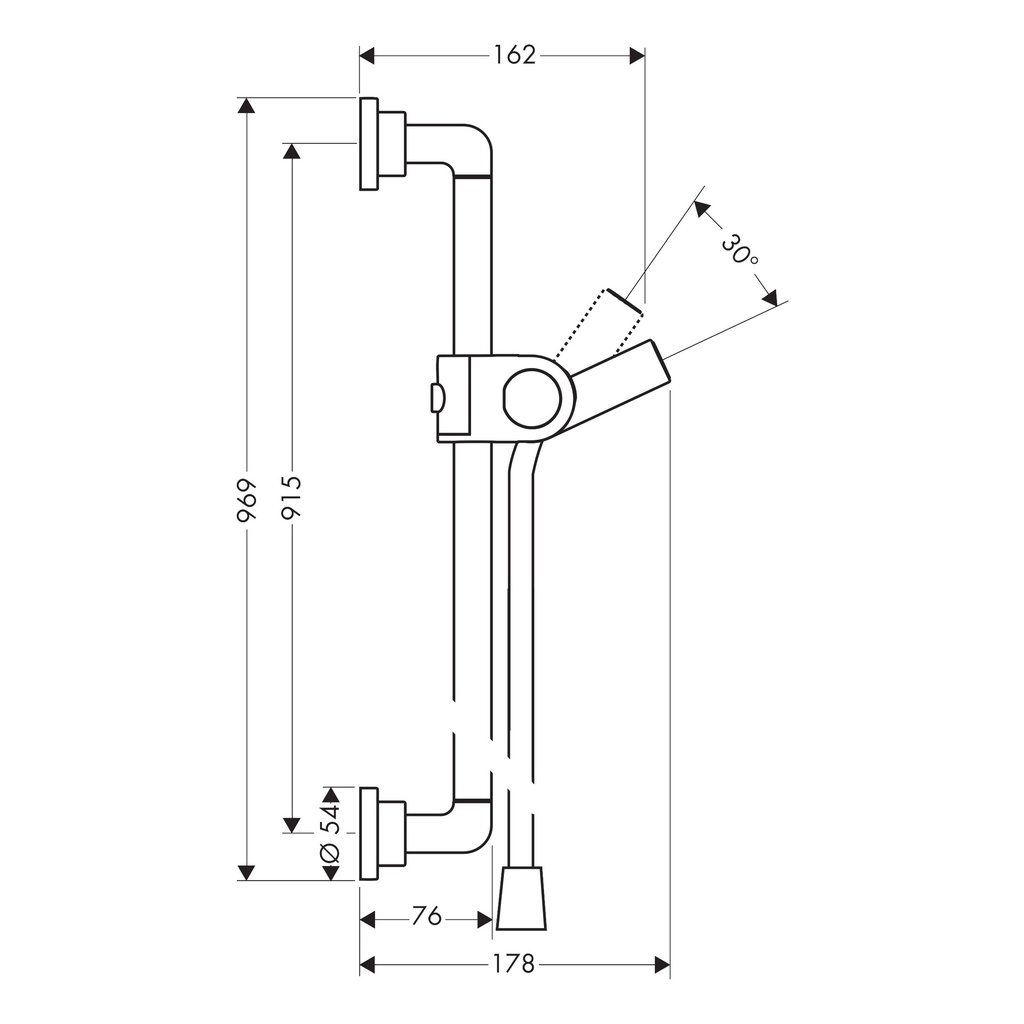 Hansgrohe 27831250 Wallbar 36&quot;