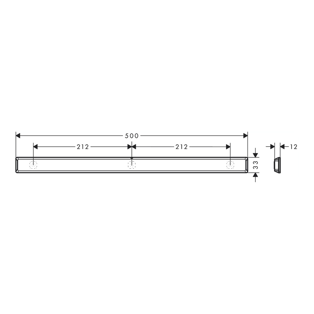 Hansgrohe 27902670 Wallstoris Wall Bar 20&quot;