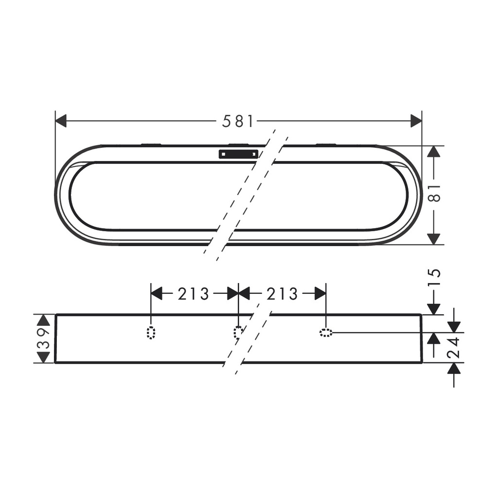 Hansgrohe 27926670 Wallstoris Towel Bar