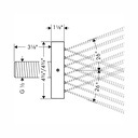 Hansgrohe 28491821 Shower Module 4-3/4" X 4-3/4" (120 X 120 Mm)