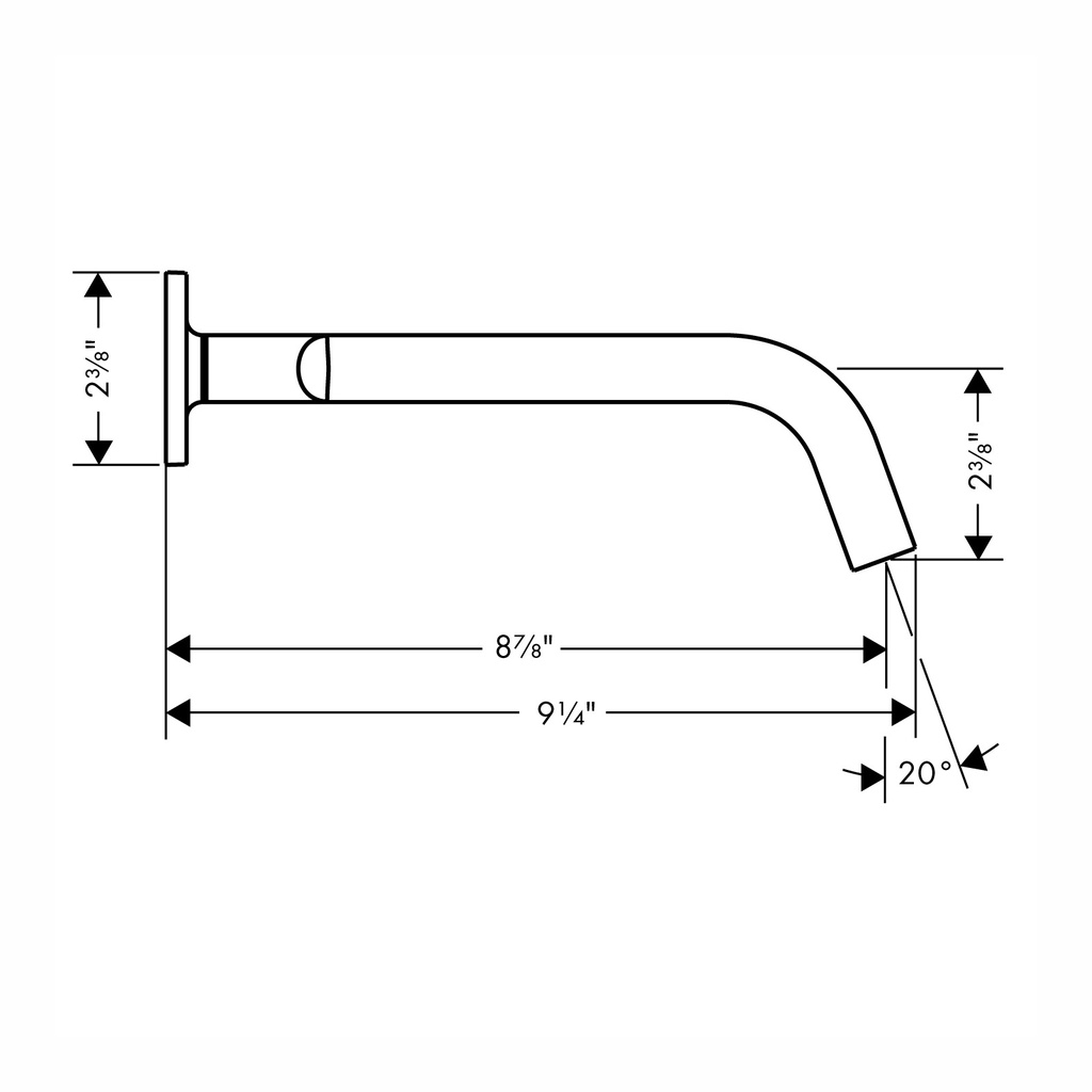 Hansgrohe 34315821 Citterio M Widespread Faucet- Wall Mounted