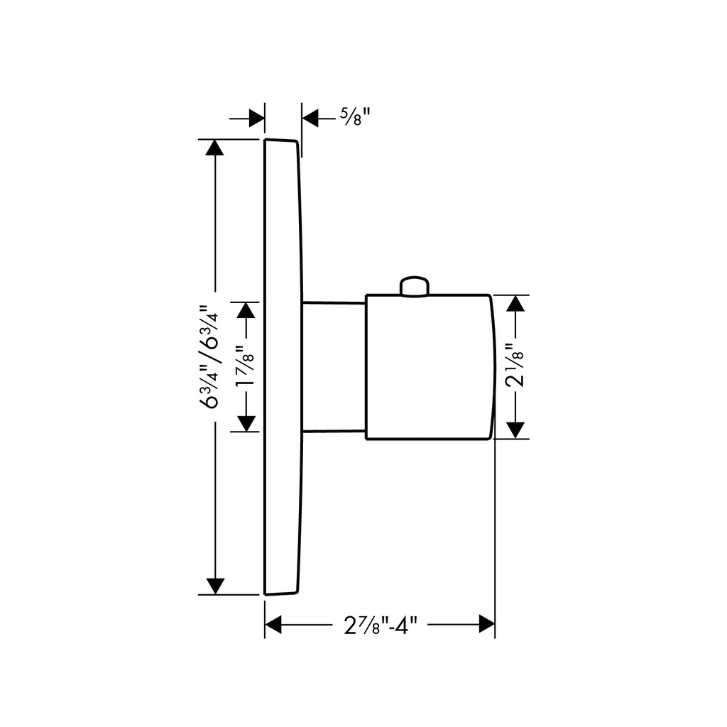 Hansgrohe 34714821 Axor Citterio M Thermostat Trim