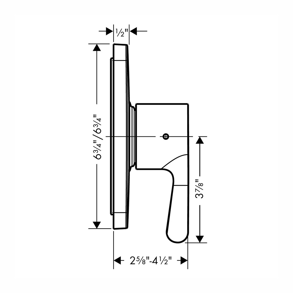 Hansgrohe 34808001 Axor Citterio M Pressure Balance Trim