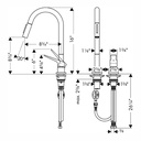 Hansgrohe 34813801 2-Hole Single-Handle Kitchen Faucet 2-Spray Pull-Down 1.5 G