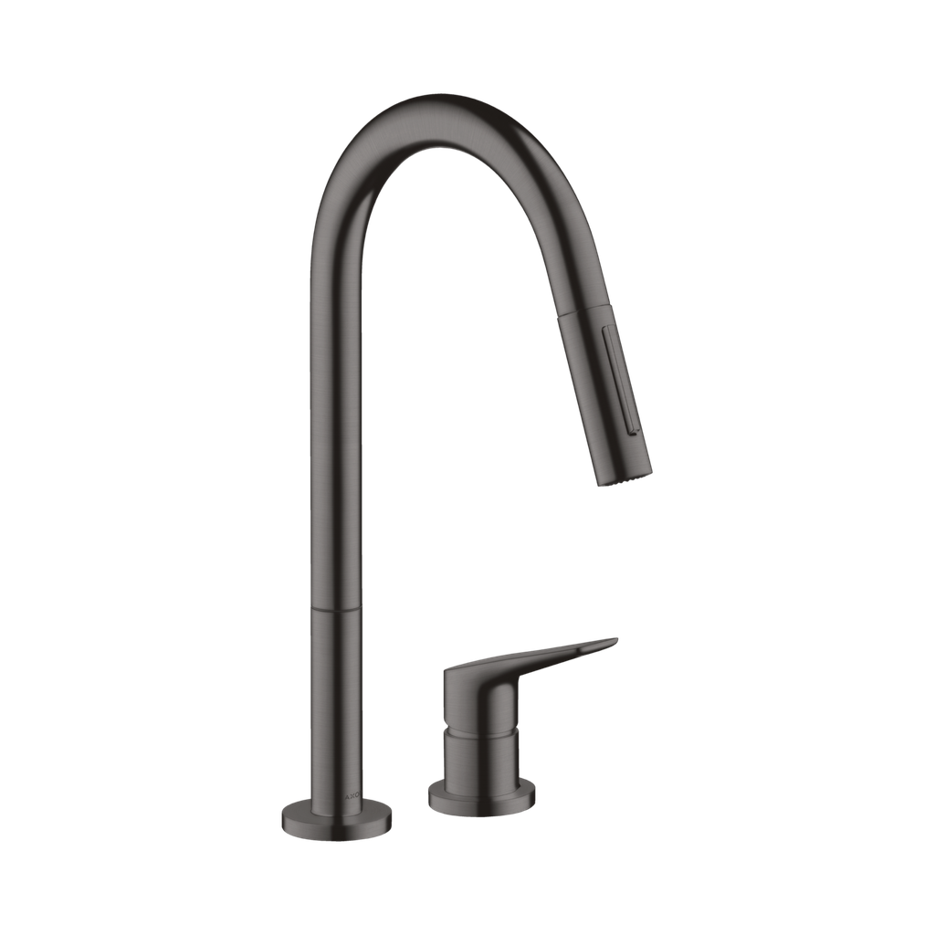 Hansgrohe 34822341 2-Hole Single-Handle Kitchen Faucet 2-Spray Pull-Down 1.75