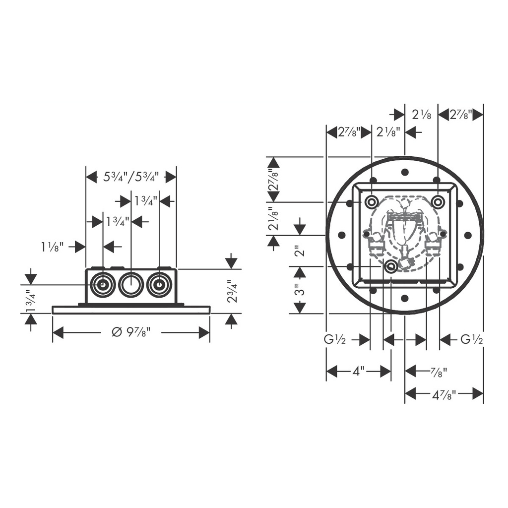 Hansgrohe 35366001 Axor Showersolutions Showerhead 250 2-Jet 1.75 Gpm In Chrom