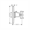 Hansgrohe 39716251 Thermostatic Trim Highflow With Cross Handle