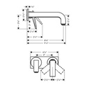 Hansgrohe 39119251 Wall-Mounted Single-Handle Faucet Trim With Base Plate 1.2