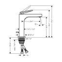 Hansgrohe 39071821 Citterio Single-Hole Faucet 160 With Pop-Up Drain- Rhombic C