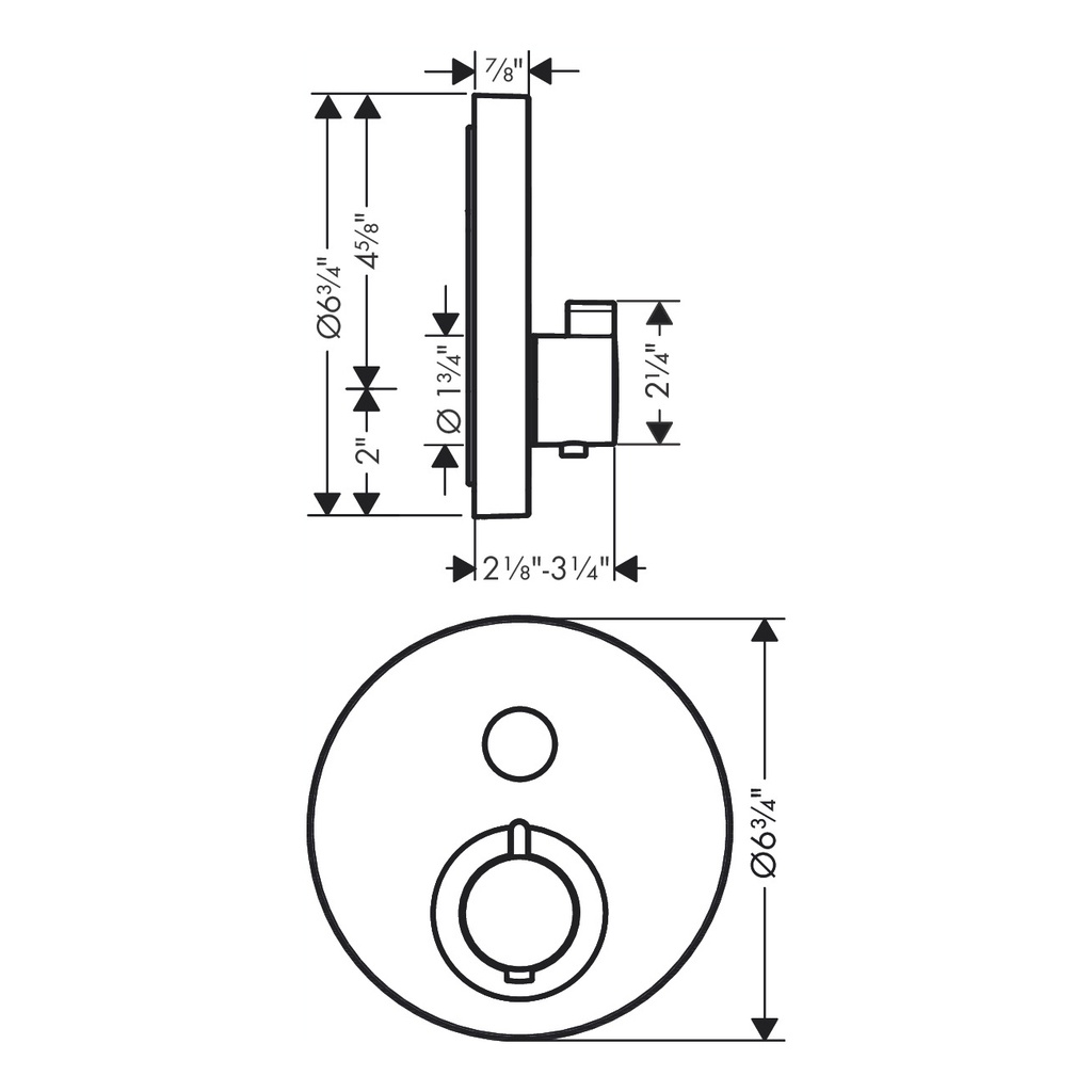 Hansgrohe 36722001 Axor Showerselect Round 1 User