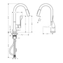 Hansgrohe 39836251 Axor Citterio Prep 2-Spray Kitchen Faucet Brushed Gold Optic