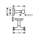 Hansgrohe 42812000 Universal Circular Double Hook