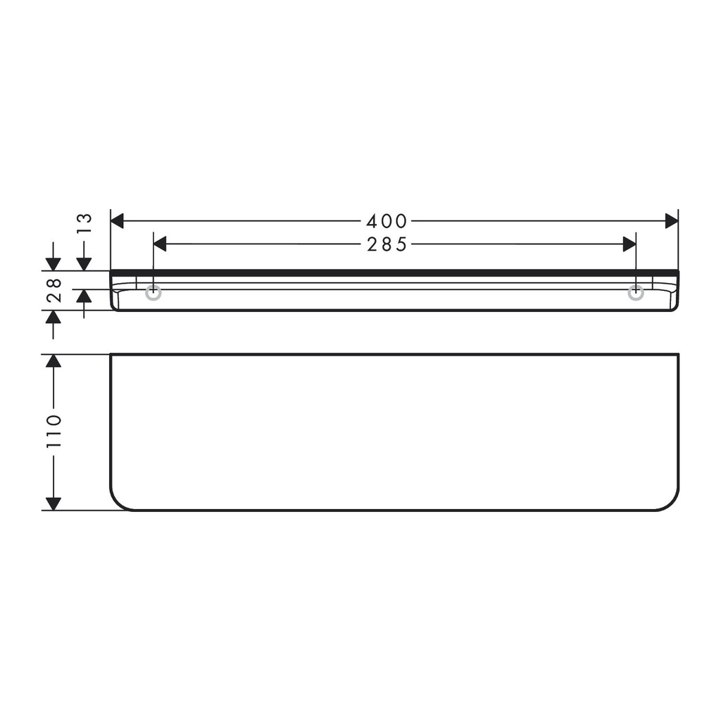 Hansgrohe 42844000 Universal Circular Shelf 16"