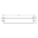 Hansgrohe 42880000 Universal Circular Towel Bar 30"