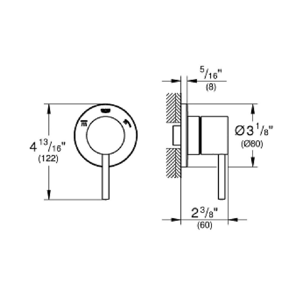 Grohe 29216EN1 Atrio 3 Way Diverter Trim Brushed Nickel 4