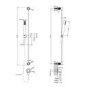 Gessi 58142 Sliding Rail With Anti-Limestone Handshower Chrome 2