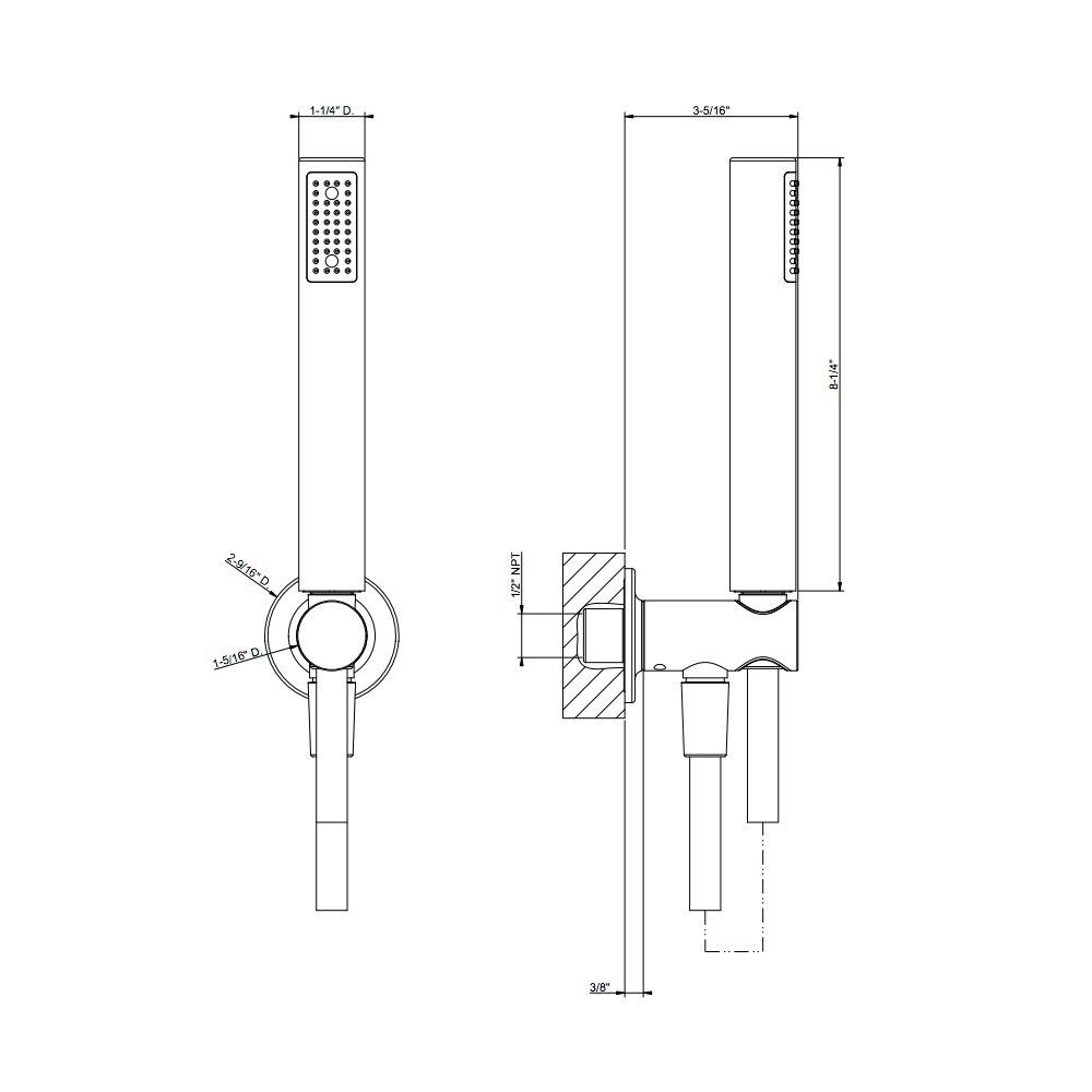 Gessi 58123 Inciso 1/2 Connection Water Outlet Chrome 2