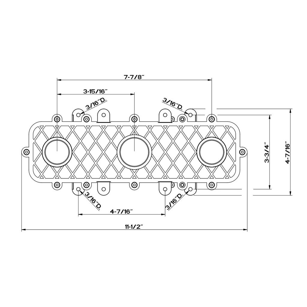 Gessi 48089 Wall Mounted Washbasin Mixer Rough Valve 2