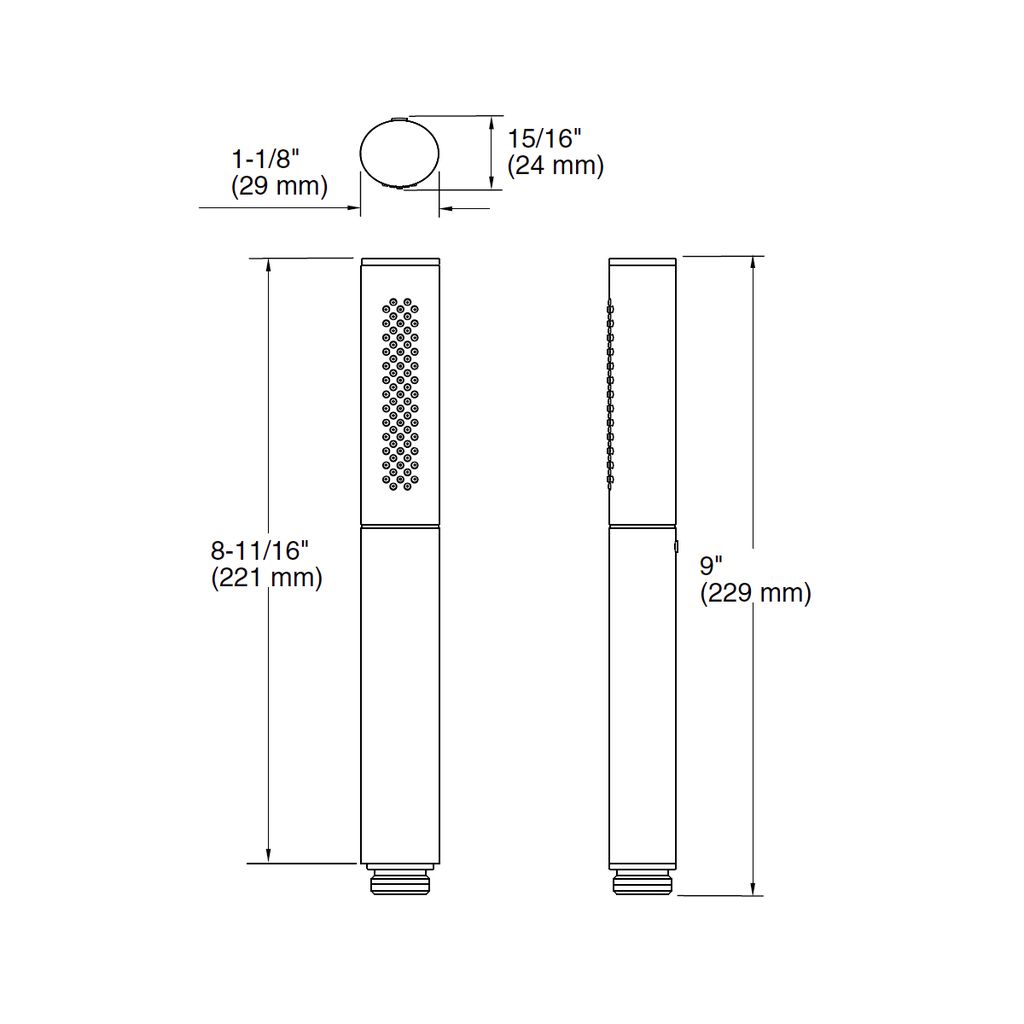 Kohler 45415-CP Shift 2.0 Gpm Multifunction 2-Way Ellipse Handshower With Black Handle 2