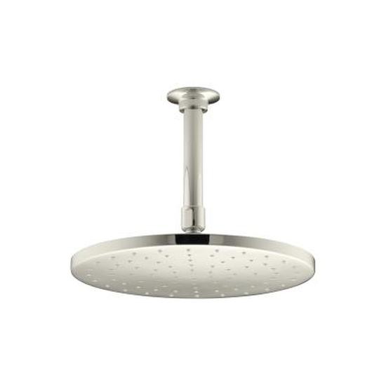 Kohler 13689-SN Contemporary Round 10 Rainhead With Katalyst Air-Induction Spray 2.5 Gpm 2