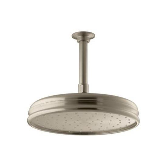 Kohler 13693-BV Traditional Round 10 Rainhead With Katalyst Air-Induction Spray 2.5 Gpm 2