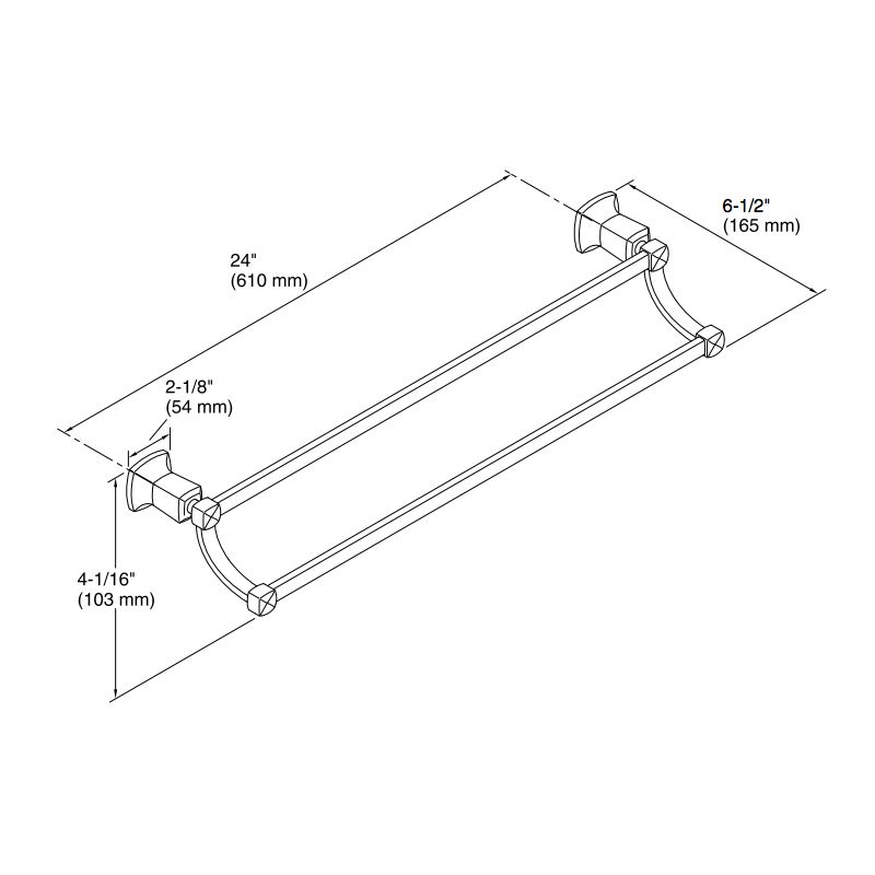 Kohler 16253-BN Margaux 24 Double Towel Bar 2