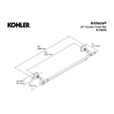 Kohler 72570-2BZ Artifacts 24 Double Towel Bar 2