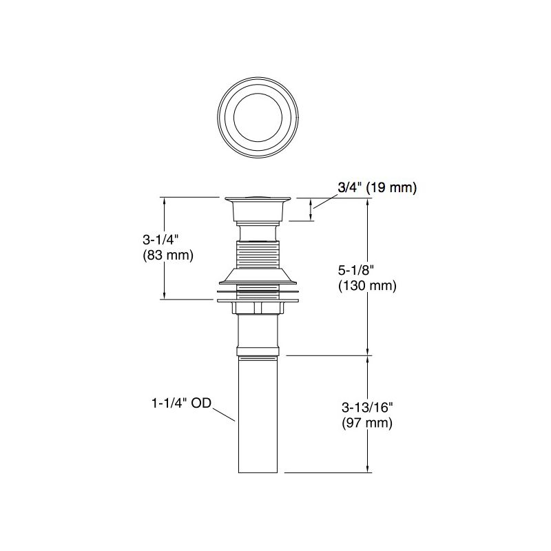 Kohler 7124-A-BV Pop-Up Clicker Drain 2