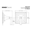 Kohler T10423-4V-BV Memoirs Volume Control Valve Trim With Stately Design And Deco Lever Handle Valve Not Included 2