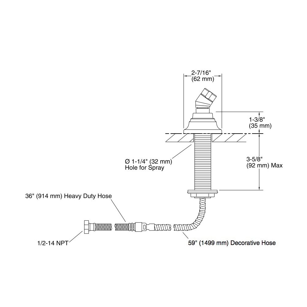 Kohler 10573-BV Bancroft Deck-Mount Handshower Holder 2